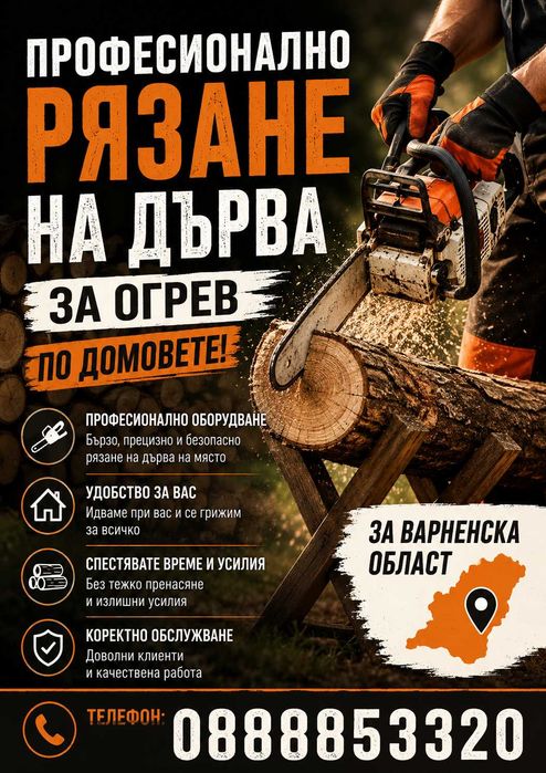 Професионално рязане на дърва за огрев