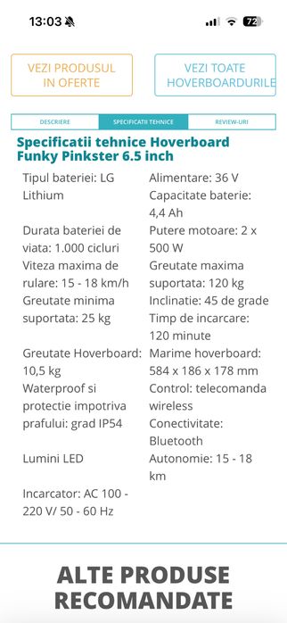 Vand Hoverboard Funky Pinkster