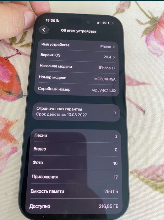 iPhone 17 Black 256gb БЕЗРЕМОНТА