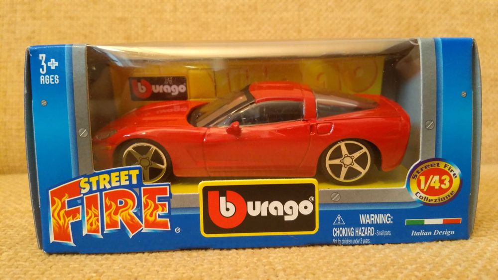 Macheta BURAGO Street Fire - Chevrolet Corvette Scara 1:43 - NOU NOUTA