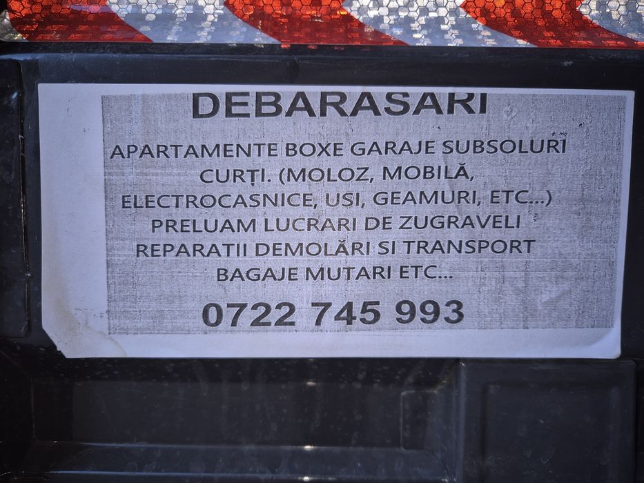 Debarasari, saci moloz, tund gazon, sapaturi.
