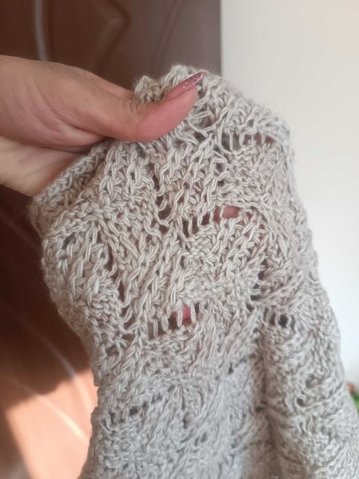 Шал тръба в бежово