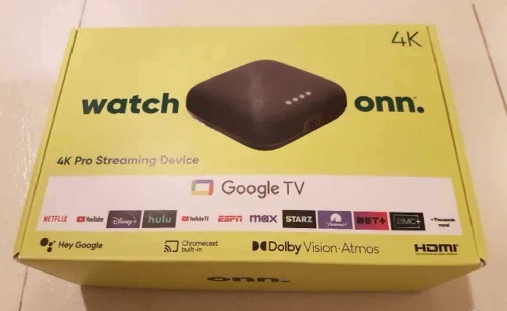 TV Box Onn 4K Pro, H313, с Google TV, Android 14, 3GB RAM, 32GB