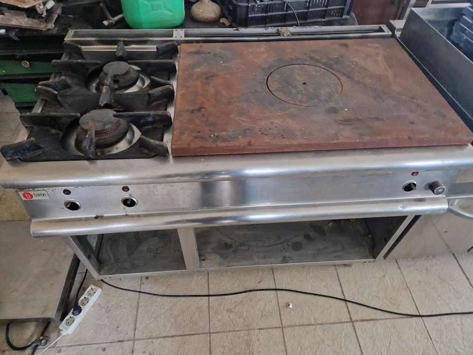 Aragaz cu plita fonta, de.putere, cu banc