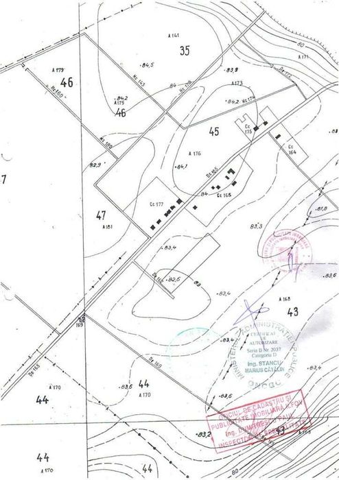 Teren comuna Dascalu - intrare sat Gagu