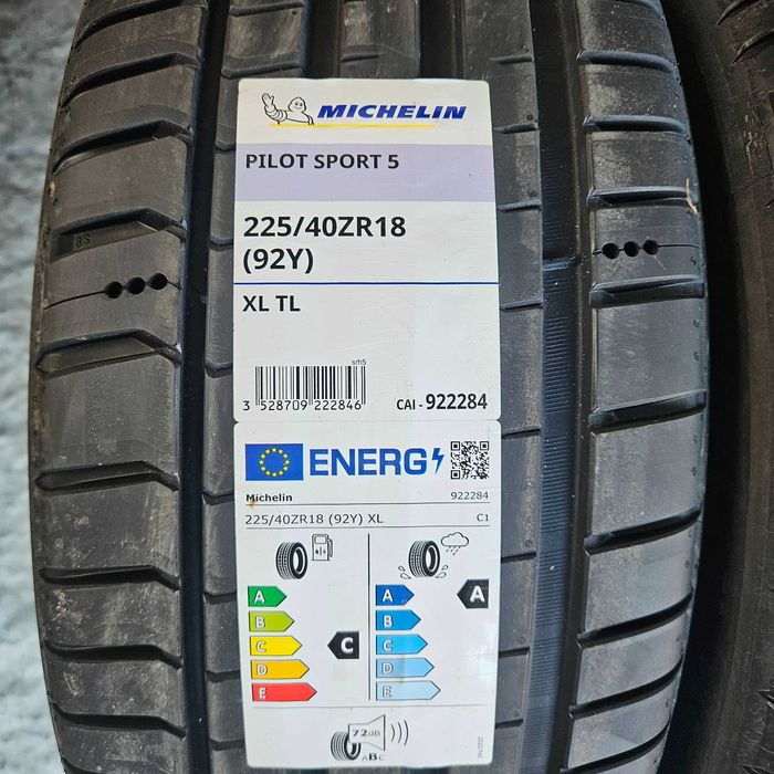 2 Нови летни гуми 225/40ZR18 Michelin Pilot Sport 5 XL 92Y с борд