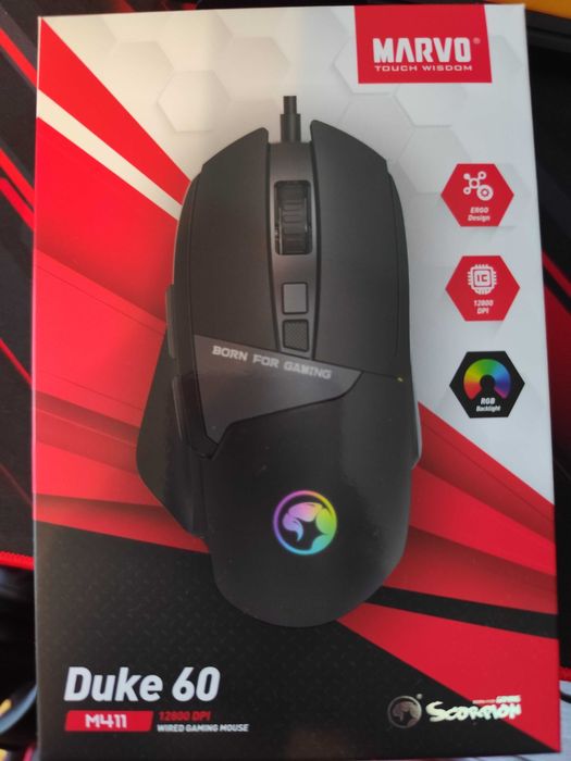 Геймърска мишка Marvo M411-12800dpi като новаа