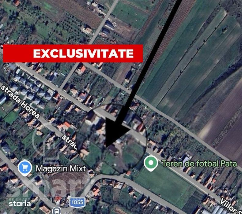 Teren intravilan de vanzare 1.483 mp in centrul satului Pata Cluj
