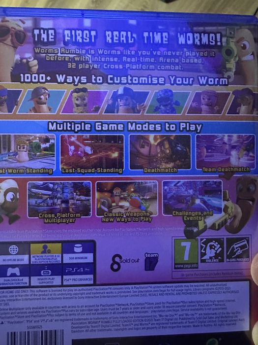 Видеоигра Диск ps 4 worms