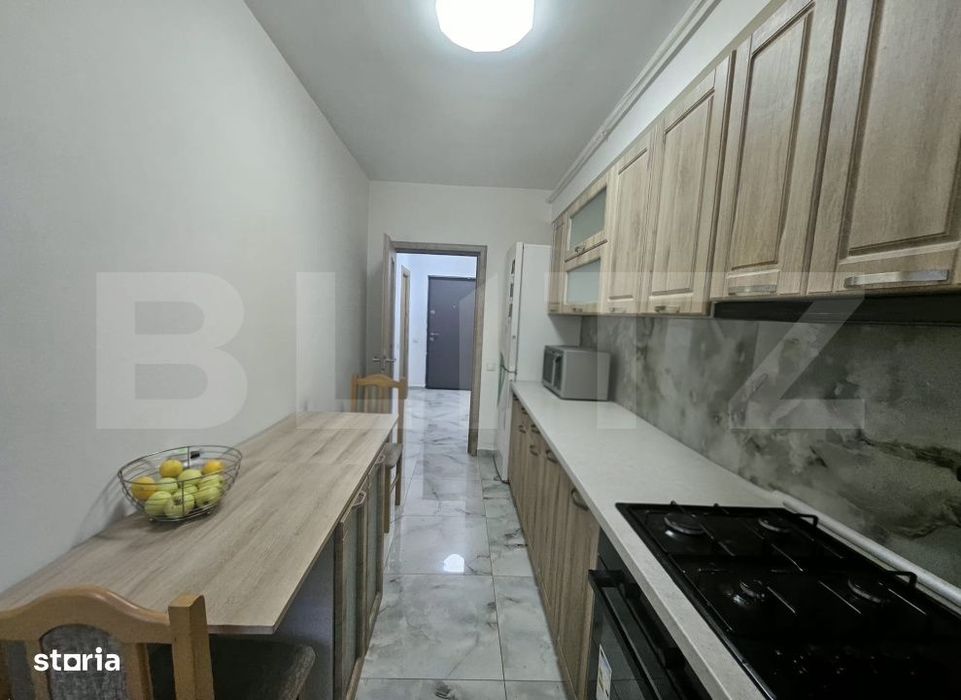 Apartament mobilat si utilat in zona Terra, etaj intermediar, parcare