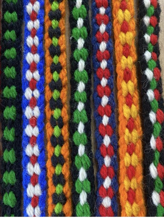 Вълнени плоски и кръгли коланчета подходящи за народни носии