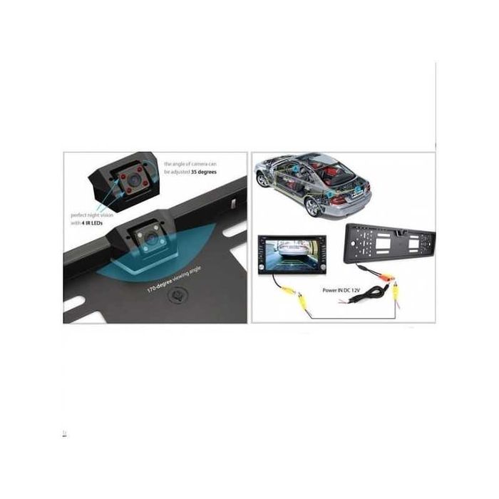 Универсална поставка за номер с камера за  ЗАДНО ВИЖДАНЕ