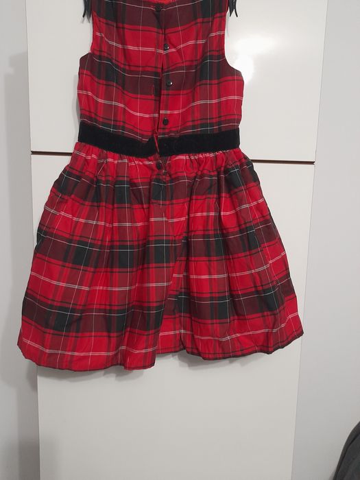 Rochie fetita  cu fundita pt Craciun