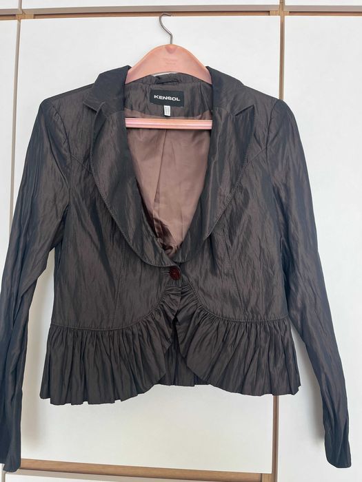 сако тъмно кафяво - сатен