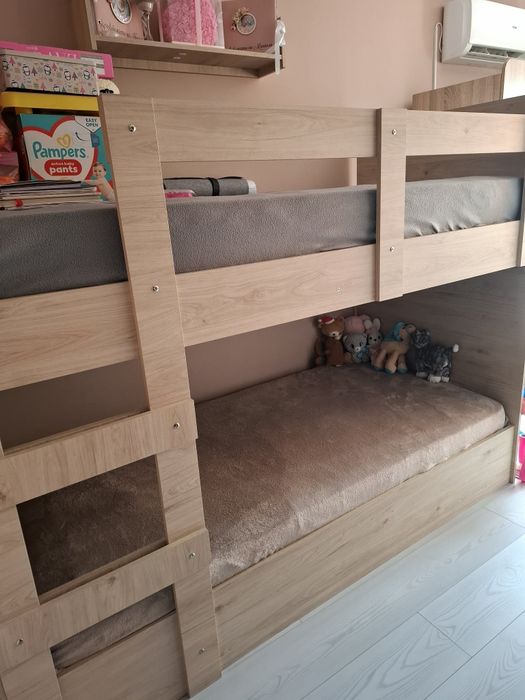 Двуетажно легло (96х205), Скрин и Етажерка