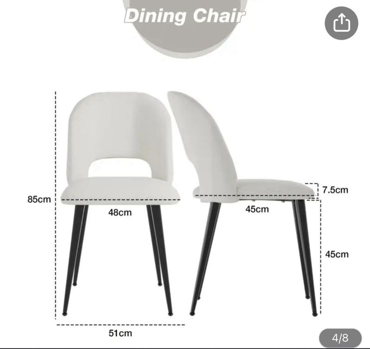 Scaun dining bej dungi fine