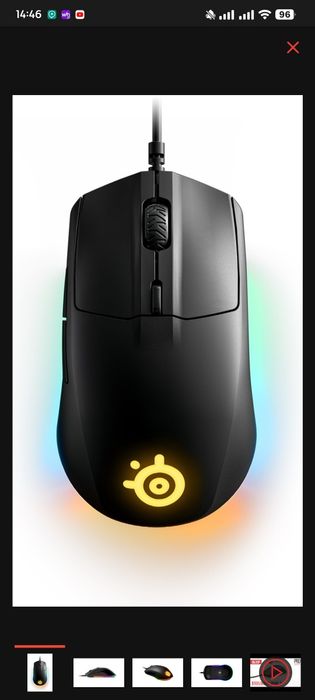 Мышь SteelSeries Rival 3 черный