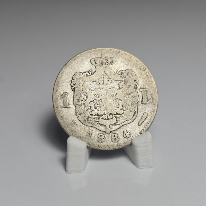 Moneda 1 leu 1884 Carol