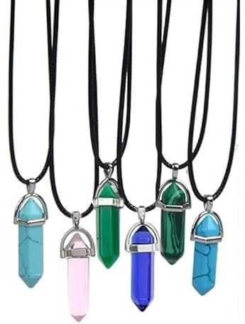 Колие с кристал / Гердан с полускъпоценни камъни . Аметист , Авантюрин