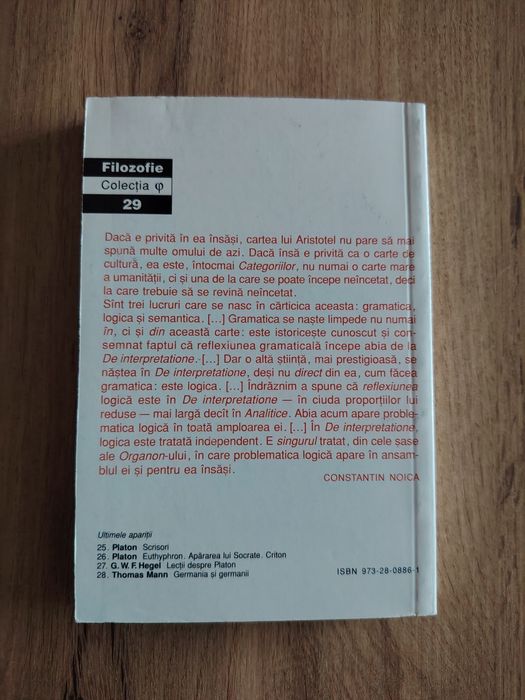 Despre interpretare - Aristotel