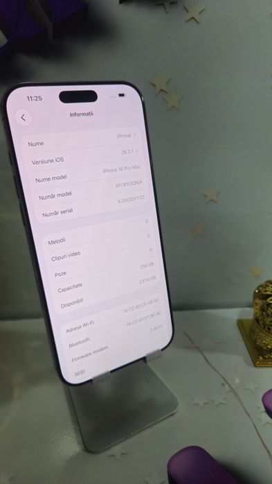 iPhone 16 PRO MAX 256GB Baterie:100%.Preṭ fix!