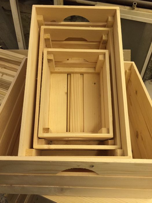 Дървени касетки, щайги