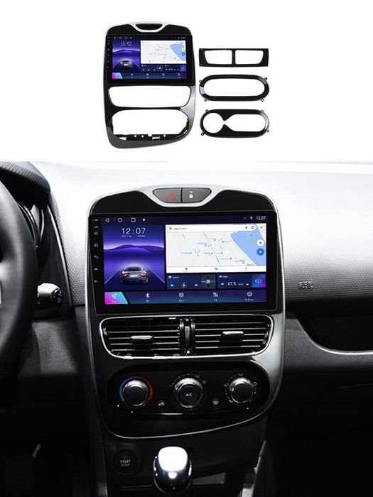 Navigatie Android 14 RENAULT CLIO 4 2012-2018  1/8 Gb CarPlay + CAMERA