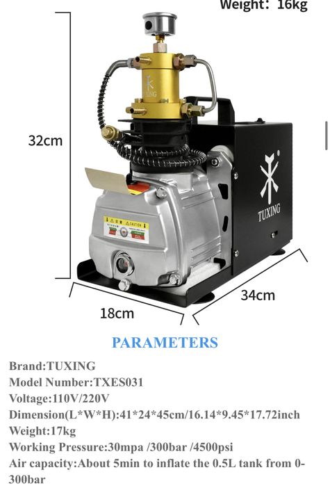 Компресор Tuxing S031 300 bar PCP
