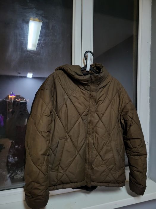 Уникальная ДВУСТОРОННЯЯ куртка (шерсть + стёжка, хаки)