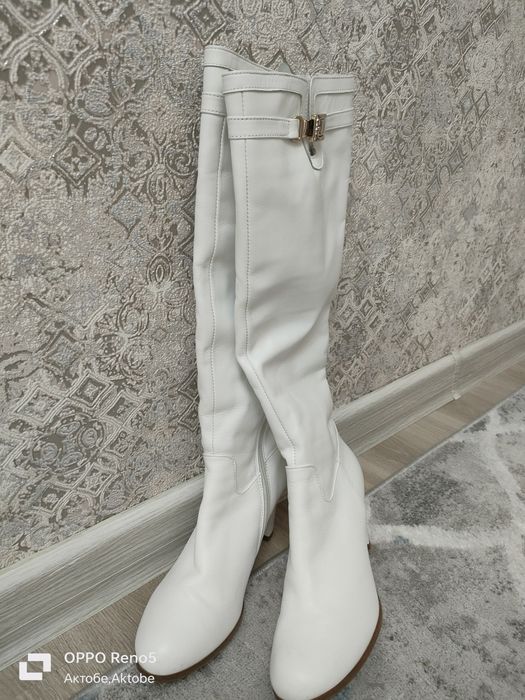 Сапожки белые свадебные Италия