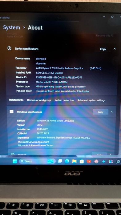 Acer Aspire 3 A315-24P