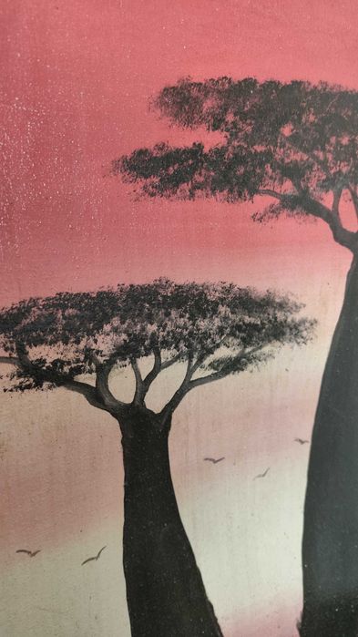 Tablou Africa baobab roz