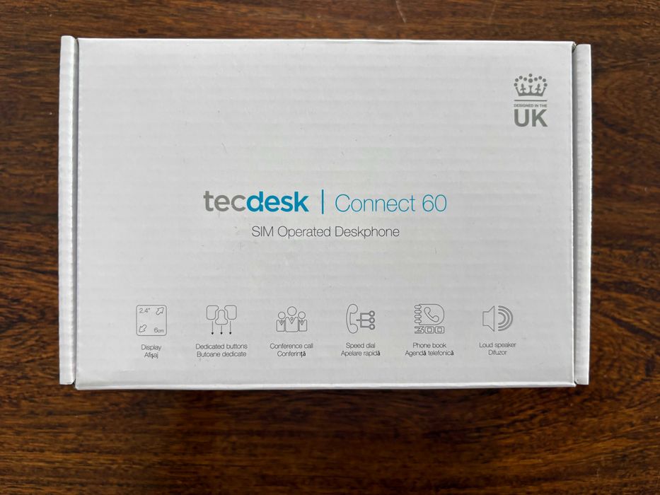 Tecdesk Connect 60 telefon fix wireless cu suport pentru cartela SIM in stare de NOU