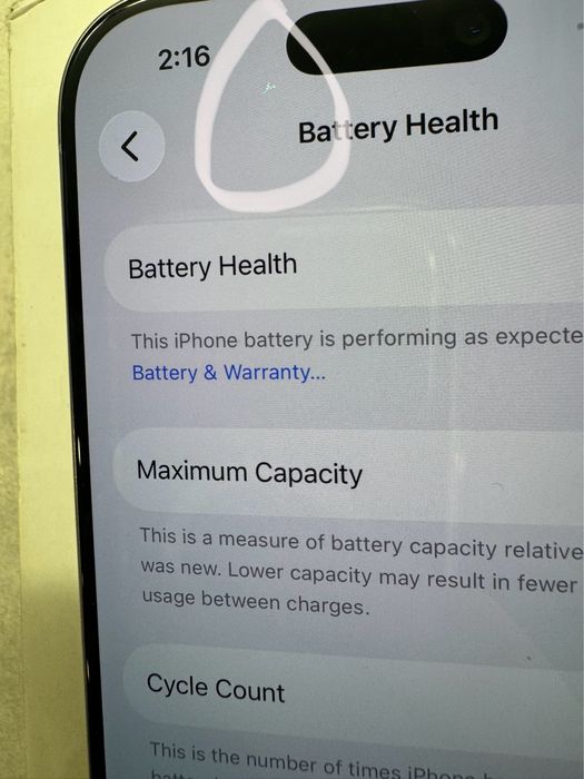 iPhone 16 Pro 128GB White 91% Battery