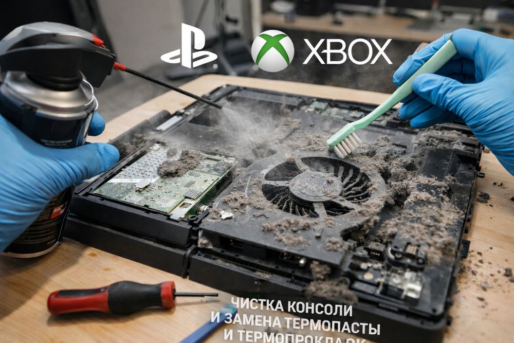 ЧИСТКА ИГРОВЫХ ПРИСТАВОК/НОУТУБКОВ/xbox/ps/короткие сроки/фотоотчёт.