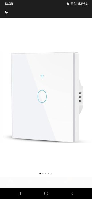 Intrerupator inteligent cu touch Rovo FN1C, Wi-Fi, fara nul, 1 canal!