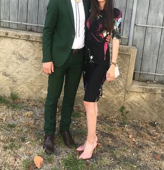 Rochie neagra cu imprimeu floral S