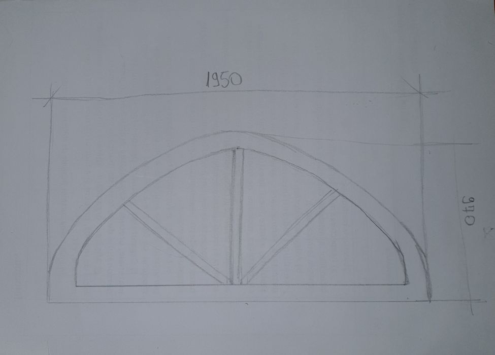 Fereastra arcada din stejar veche