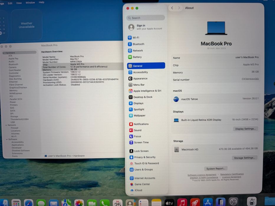 MacBook Pro 16" M3 PRO 12-CPU, 18-GPU, 36GB RAM, 512GB SSD