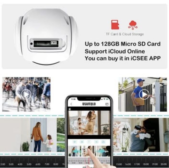 Двойна Водоустойчива Wi-Fi Камера 2x3MP с ICSEE – Надеждна Защита на В