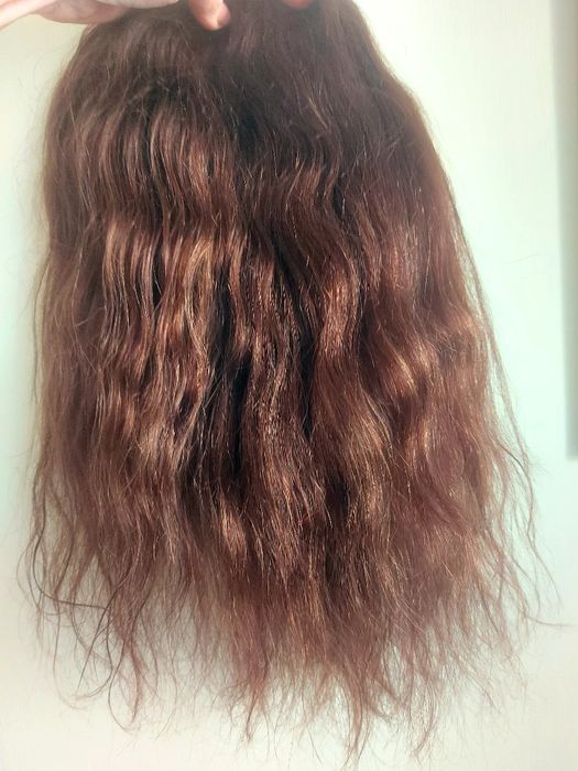 Естествена коса   на клипси