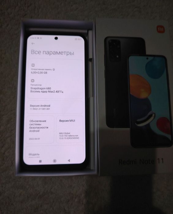 Redmi Not 11 128 GB Holati a'lo Karobka bor