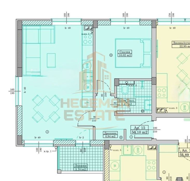 Продава се Двустаен апартамент в Варна, м-т Пчелина - 69 кв.м за 1643 €/кв.м - Снимка #1