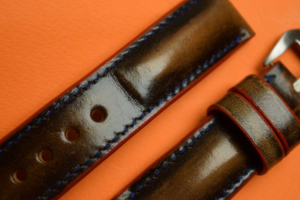 Кожена каишка за часовник Panerai ръчна изработка 26/26мм, 26/24мм