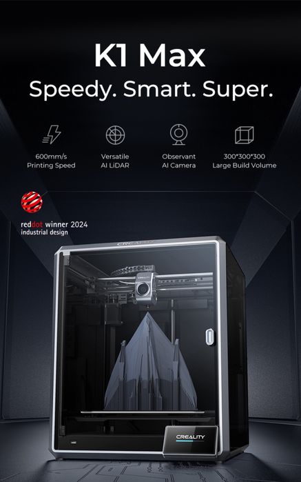 3D принтер Creality K1 Max быстрый и большой