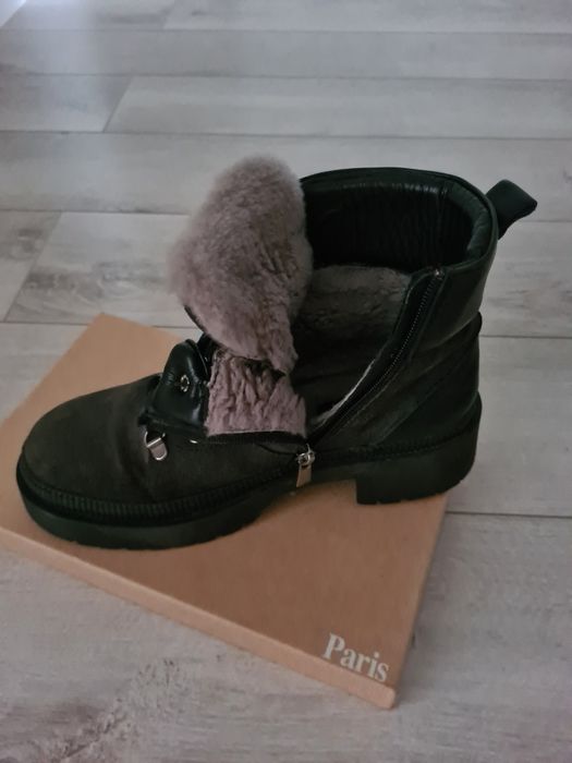 Зимние замшевые ботинки