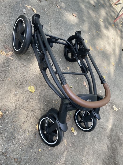 Коляска-трансформер 2 в 1 TOMIX Emily, черно-серый