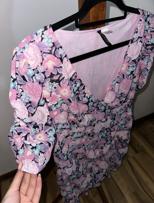Rochie Florală Roz H&M marimea XL