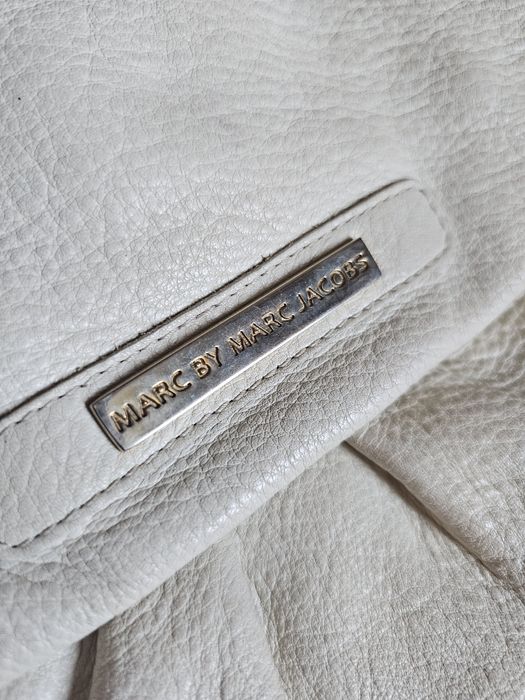 Marc by Marc Jacobs - poșetă / geantă de piele naturală, albă