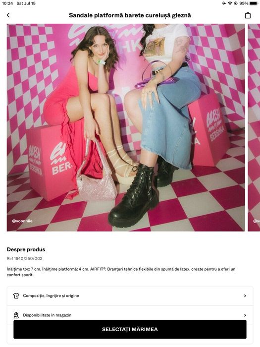 Sandale cu platforma Bershka noi